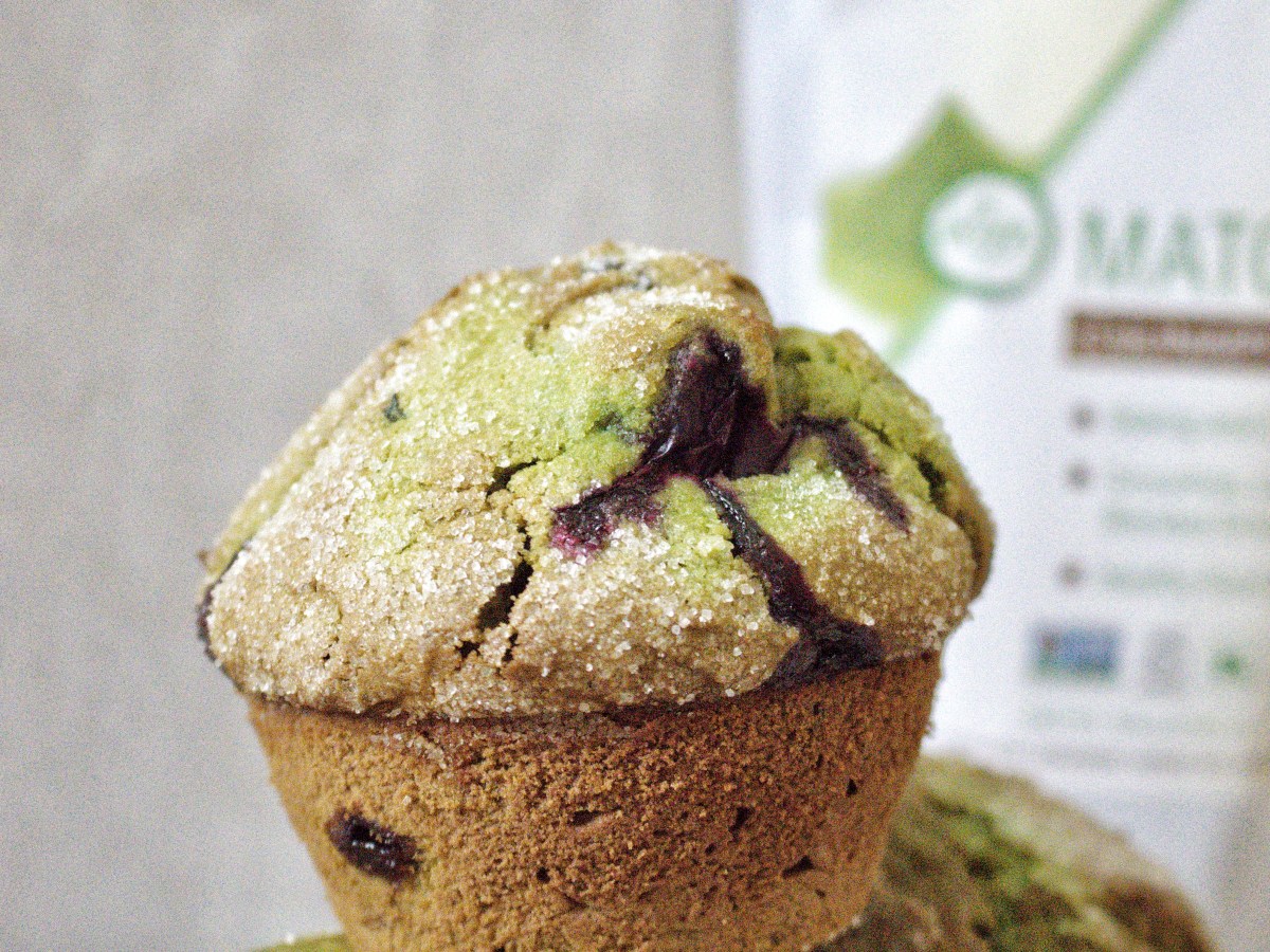 Matcha Blueberry Muffins